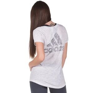 ADIDAS Winners Tee Shirt Short Sleeve White Grey Size Large